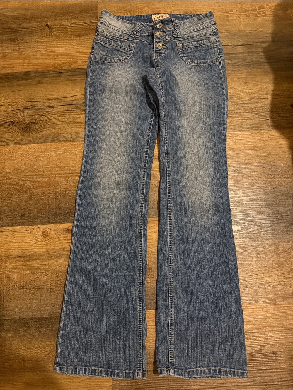 Vintage Angel’s Women's Blue Flare/Bootcut Y2K Jeans
